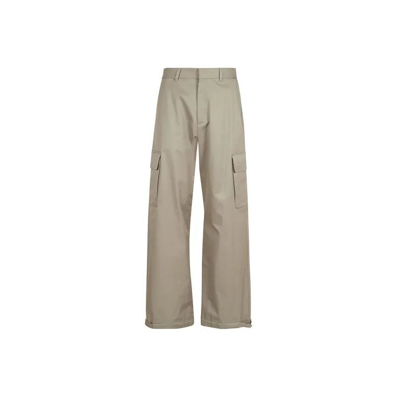 OFF WHITE Mid Rise Wide Leg Trousers-0