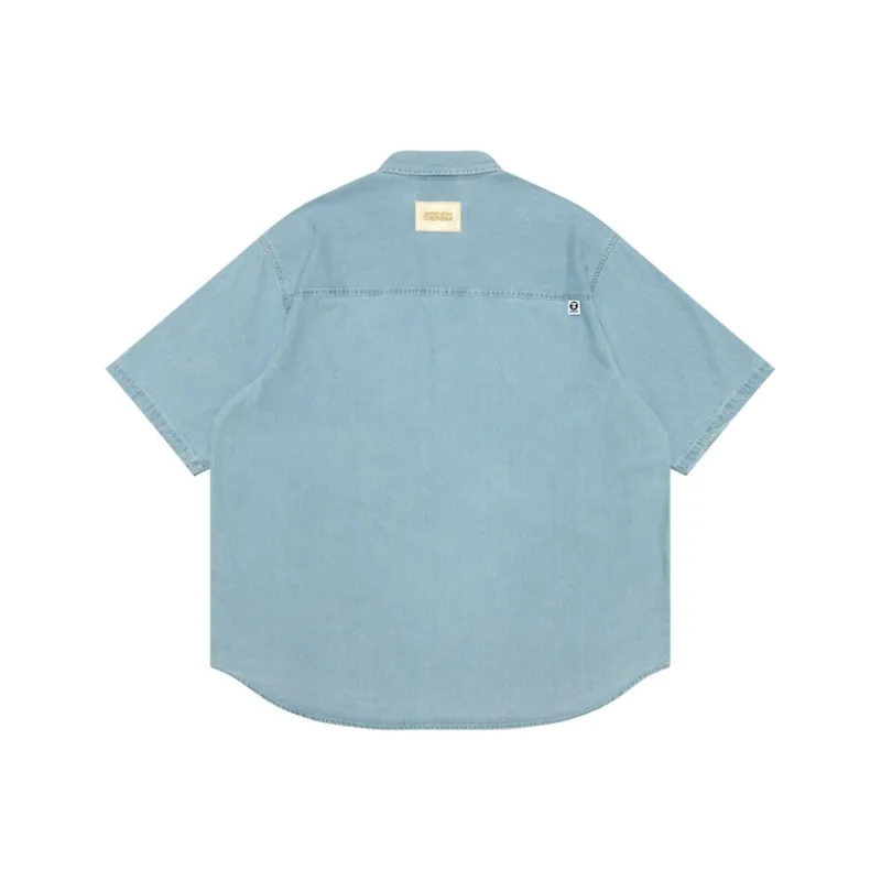 Aape Logo patch Denim Shirt-1