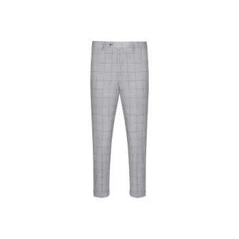 G· Mons Casual Pants Men Light Gray Plaid