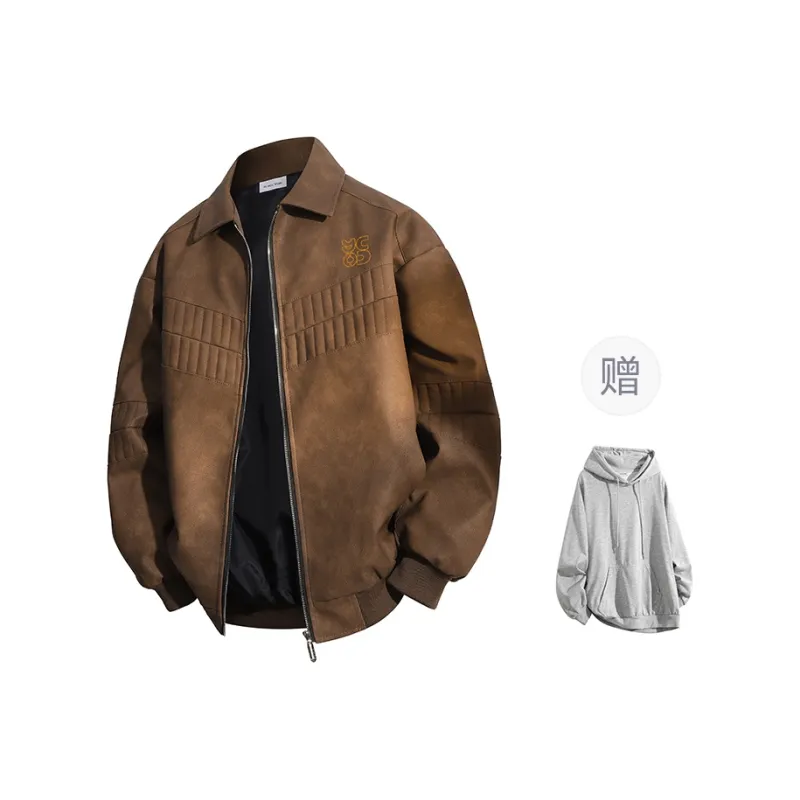 YOSICIL Leather Jacket Unisex Coffee-6
