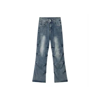 Yiwen Jeans Unisex Blue