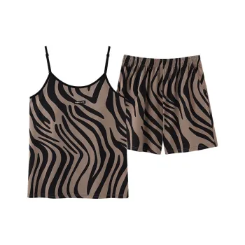 XISHE Pajama Set Women's Dark Brown