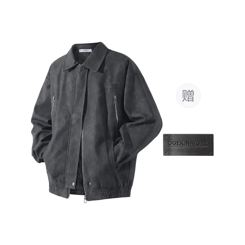 OGEK Leather Jacket Unisex Black-0