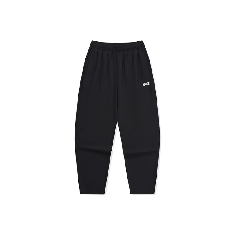Erke Variety Training Collection Knitted Sports Pants Men's Jet Black-0