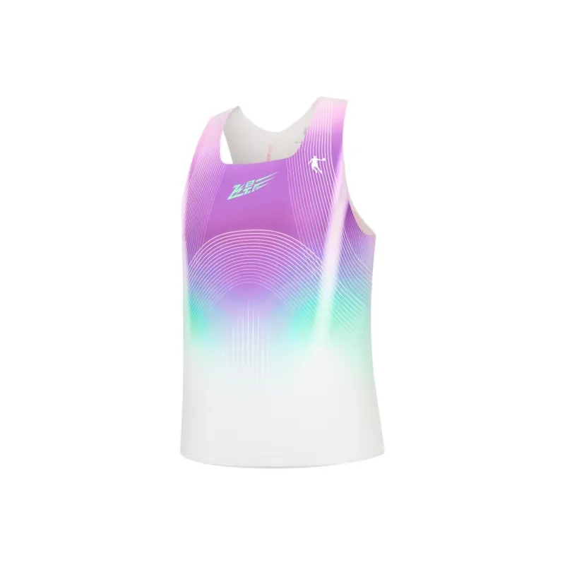 QIAODAN Feiying Tank Top Men's Flying Phantom Purple Print-0