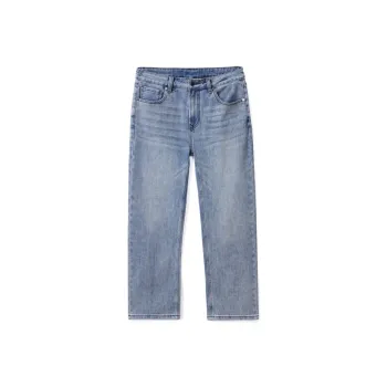 HUNZHI Jeans Unisex Denim Blue