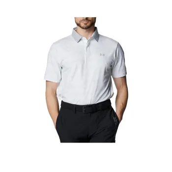 Under Armour Drive ChillIso Chill Collection Print Polo Shirt Men's White Gray