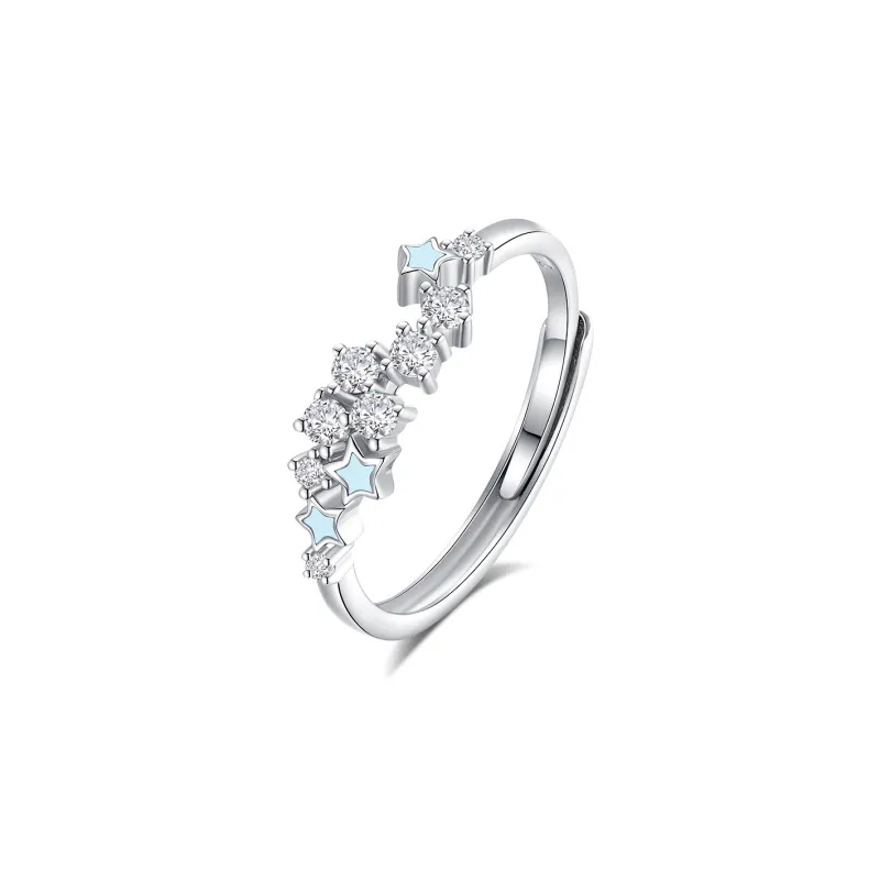 MAGICPOLE S925 Silver With Zircon Rings Unisex Silver-6