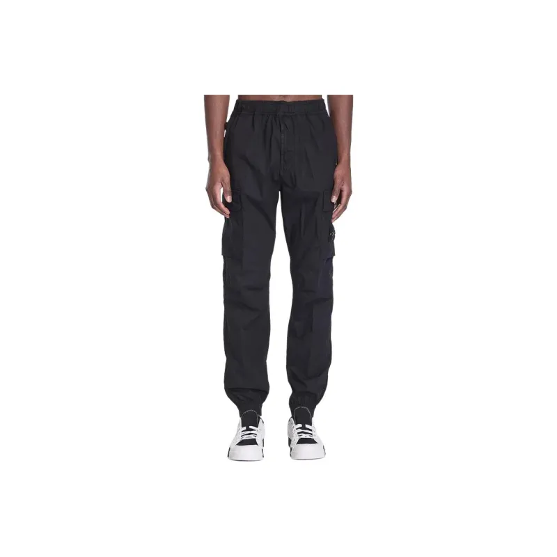 STONE ISLAND Compass Patch Tapered Leg Pants-0