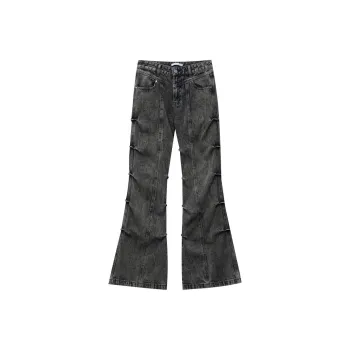 NVRFRGT Jeans Unisex Black Gray Color