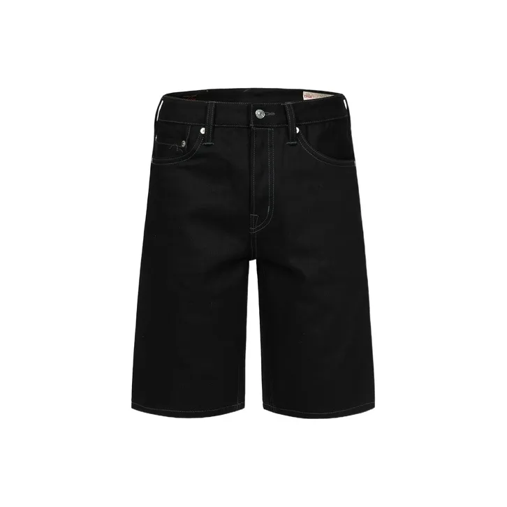 EVISU Logo patches Denim Shorts-0