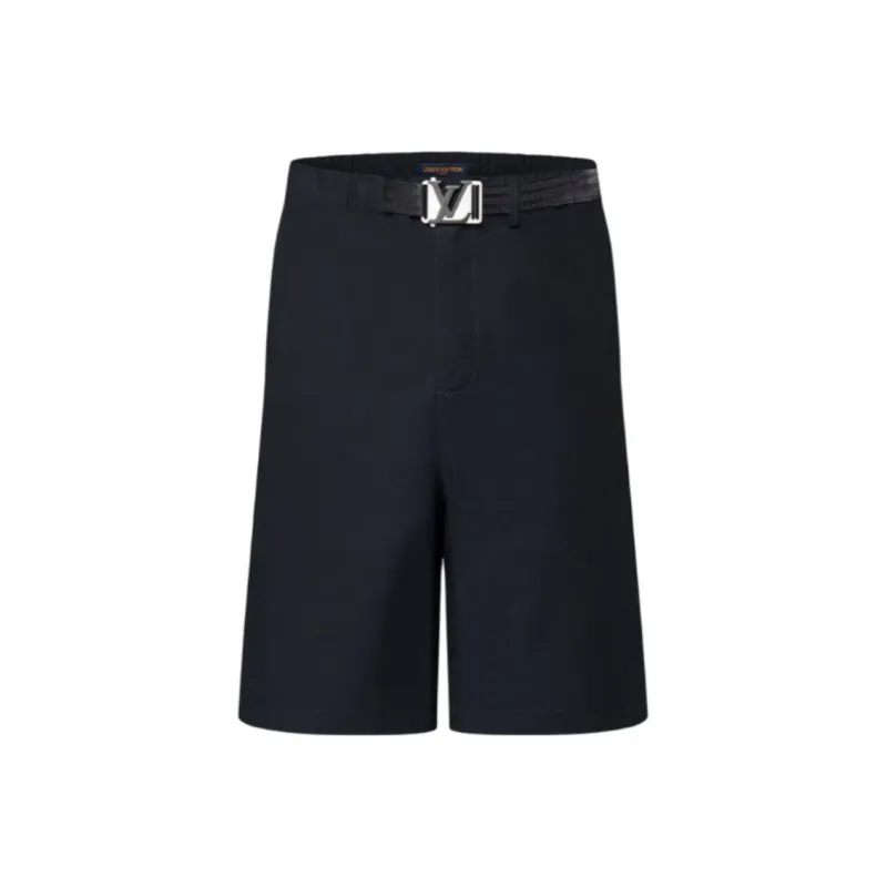 LOUIS VUITTON Lv Buckle Cotton Shorts-0