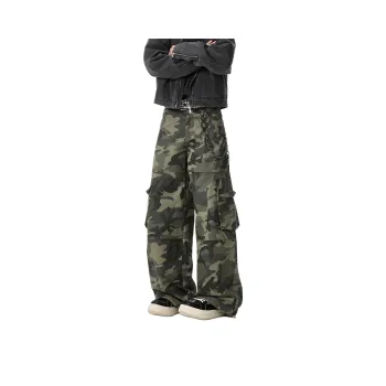 BEAR UNION Casual Pants Unisex Army Green