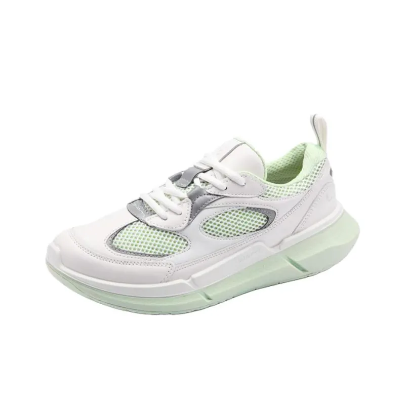 Ecco Low Top Casual Shoes Women's White Green-0