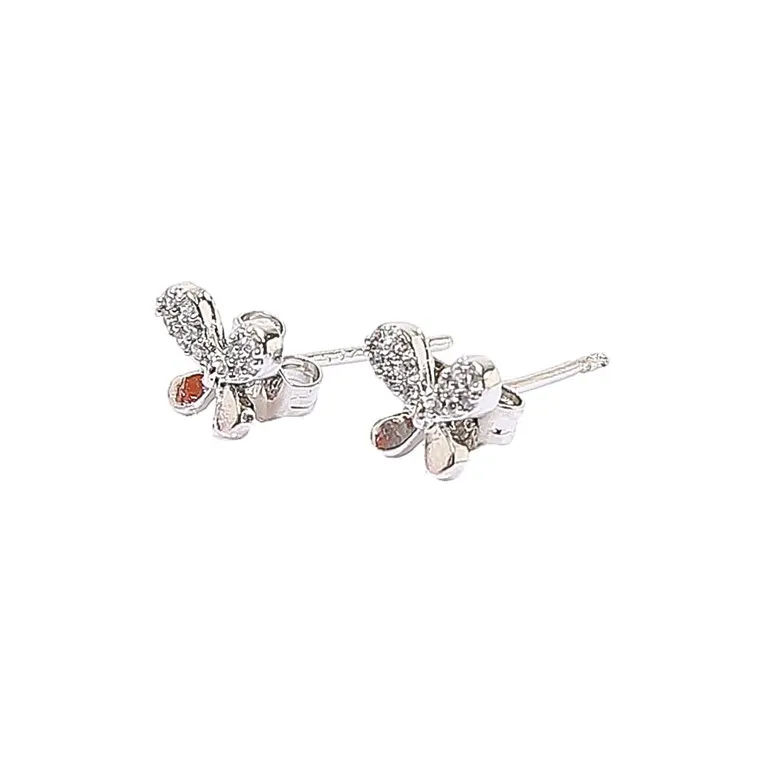 WIR ORNAMENTS Gold Plated Copper Stud Earrings Women's-5