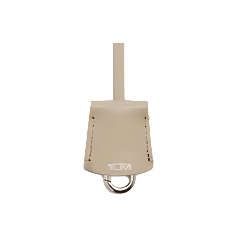 TUMI Cow Leather Charm Bag Accessory Women's Moon White-3