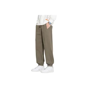 Tonlion Casual Pants Unisex Army Green