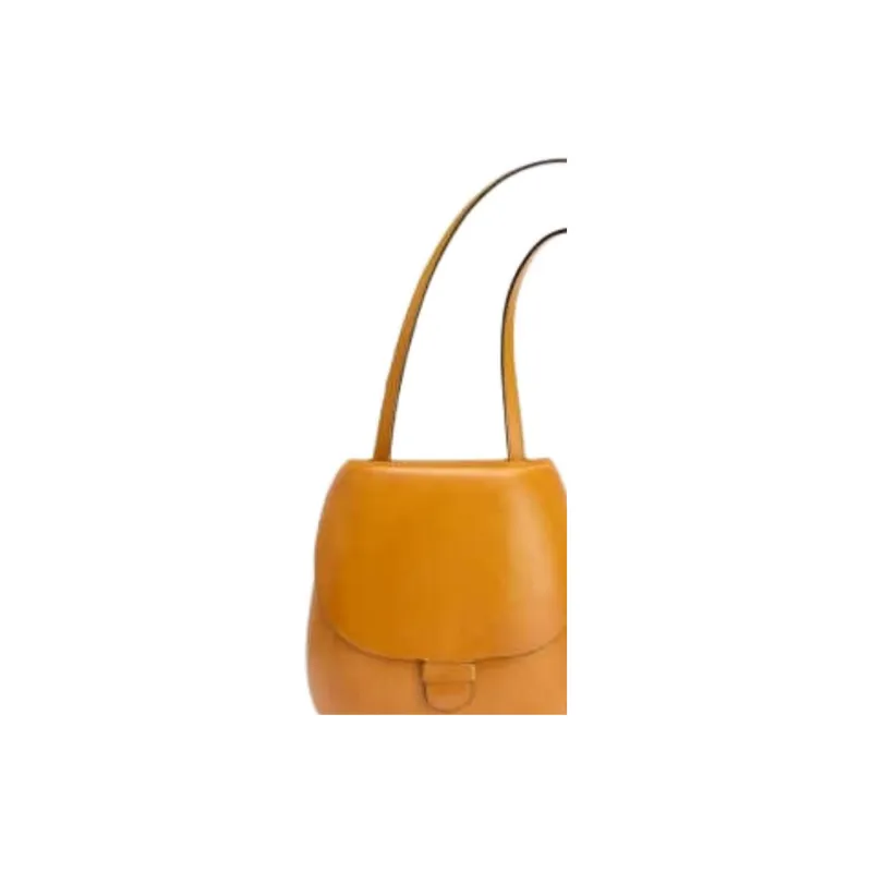 Lemaire Cow Leather Shoulder Bag, Crossbody Bag Trumpets Women's Orange Yellow-3