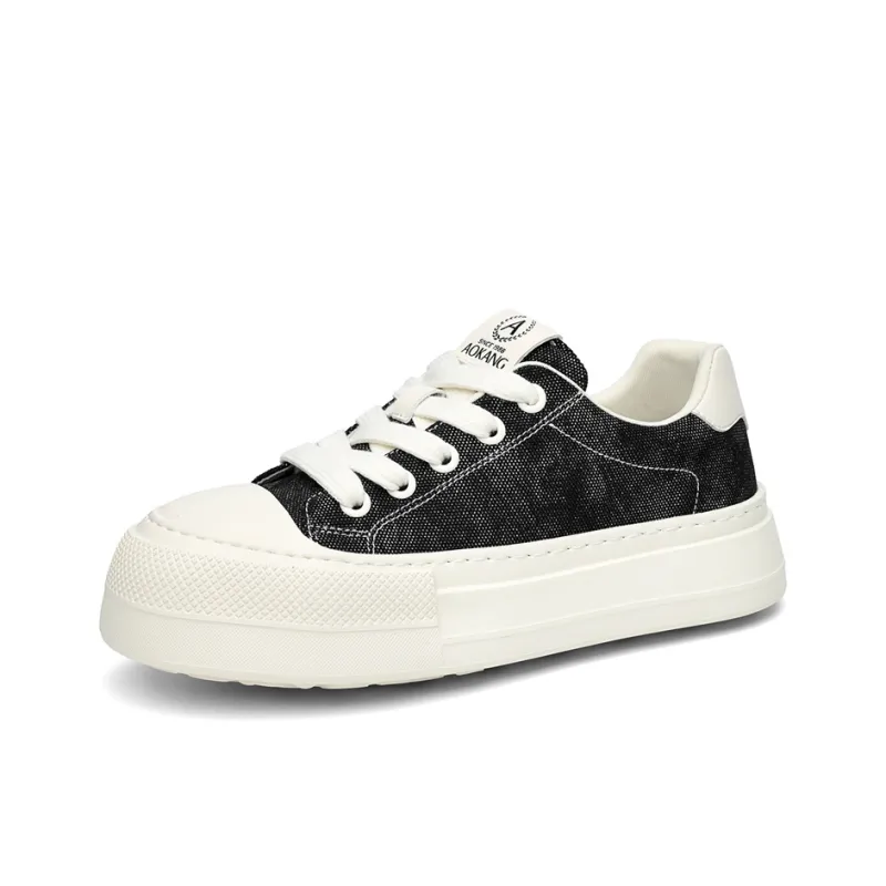 AOKANG Slip Resistant, Abrasion Resistant, Waterproof, And Breathable Lightweight Low Top Canvas Shoes Men's-1