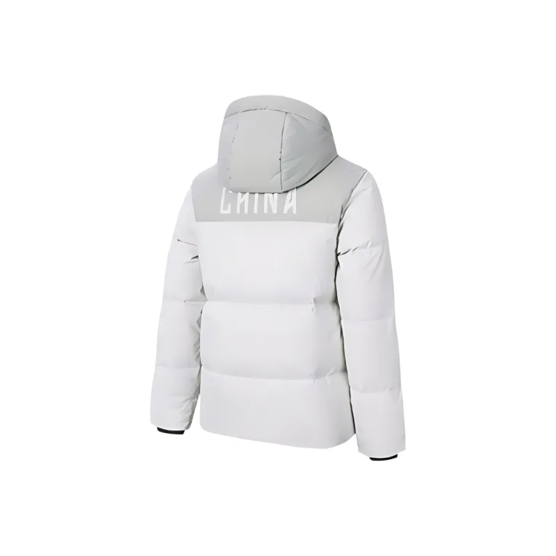Anta Variety Training Collection Down Jacket Women's Grass Winter Gray/Pine Gray Green-1
