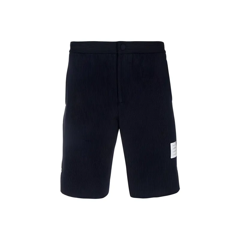 THOM BROWNE Logo Patch Bermuda Shorts-0
