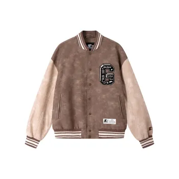 STARTER x GARFIELD Cardigan Jacket American Vintage Trendy Unisex Brown
