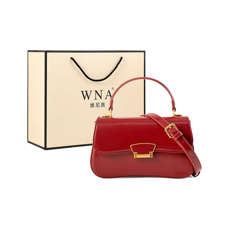 Vigno Synthetic Leather Handbag, One Shoulder, Crossbody Bag Regular Women's Red-54