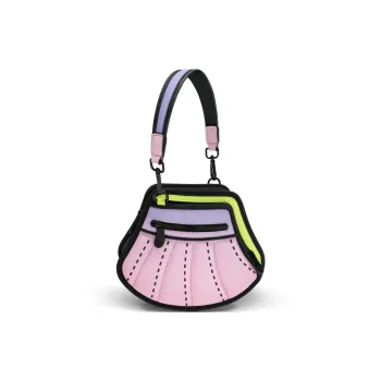 JumpFromPaper Synthetic Leather Crossbody Bag, Shoulder Bag, Handbag Unisex Shimmer Pink