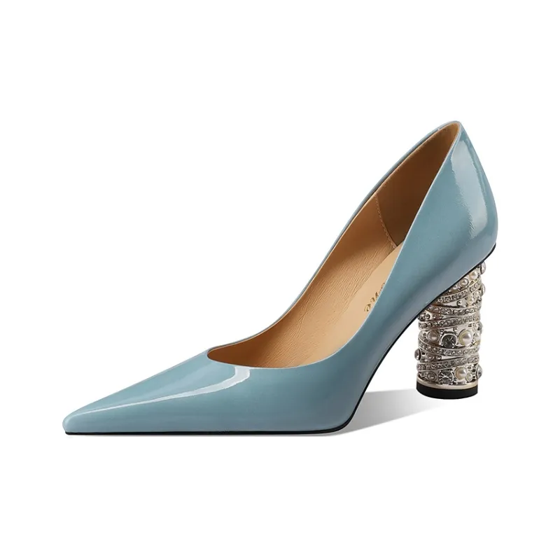 Gredio Chunky Heel High Heels 8.5cm Women's-5