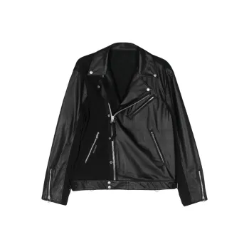UNDERCOVER Panelled Leather Biker Jacket