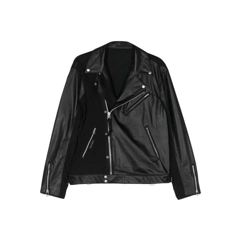 UNDERCOVER Panelled Leather Biker Jacket-0