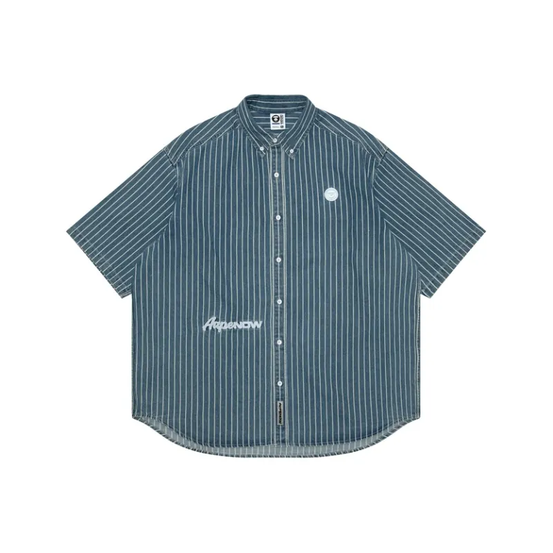 Aape Striped Denim Shirt-0