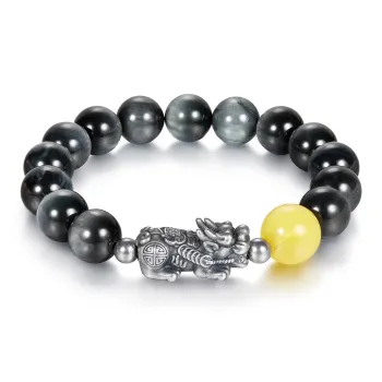 V.WI Tiger's Eye Stone Jade Bracelets Unisex