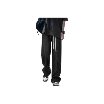 Menglaini Jeans Unisex Black Gray Color