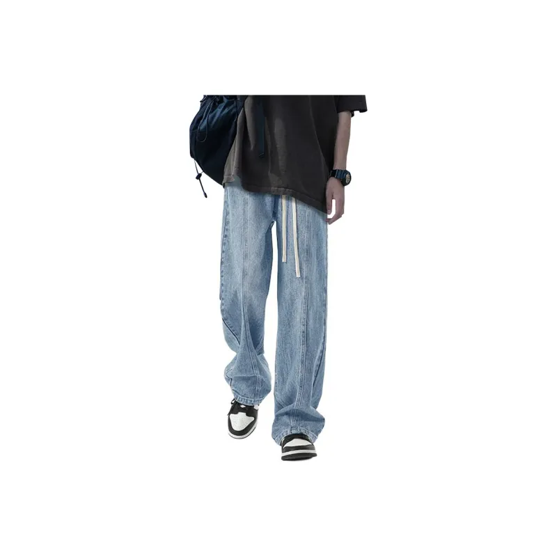 Menglaini Jeans Unisex Black Gray Color-3