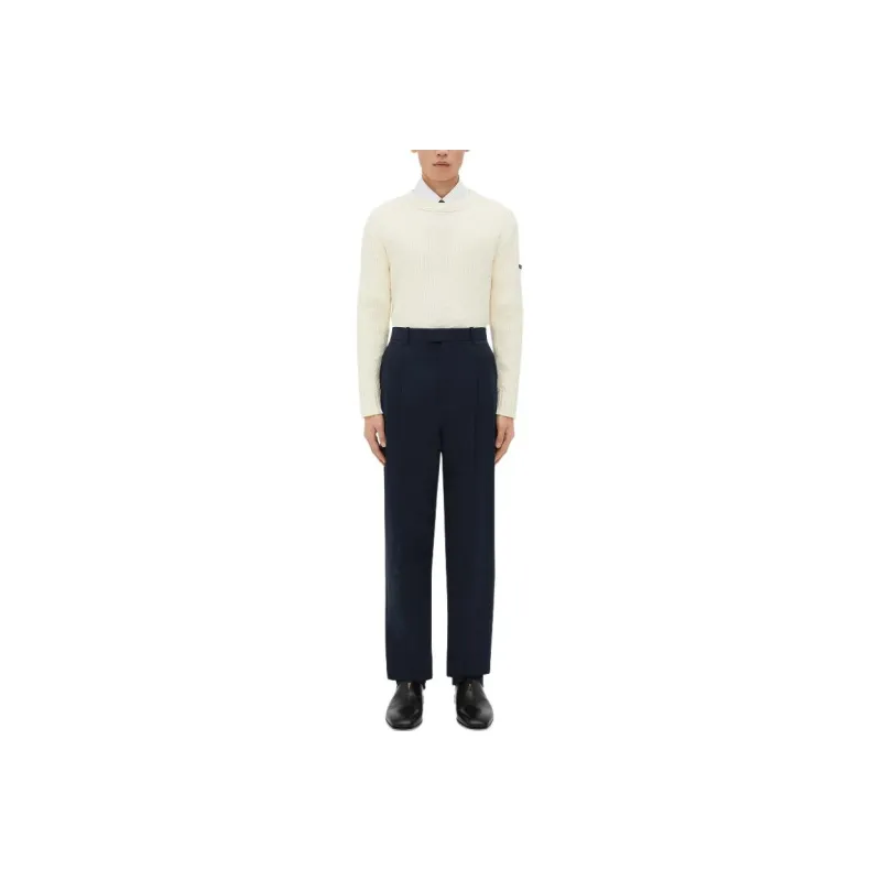 Bottega Veneta Straight Leg Twill Trousers-0