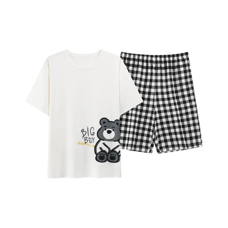 Qiao Ni Tong Pajama Set Men's Image Color-0