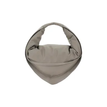 FEDERICO CINA Cow Leather Dumpling Bag, Shoulder Bag, Crossbody Bag, Handbag Women's Gray