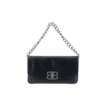Balenciaga Calfskin One Shoulder Handbag Women's Black