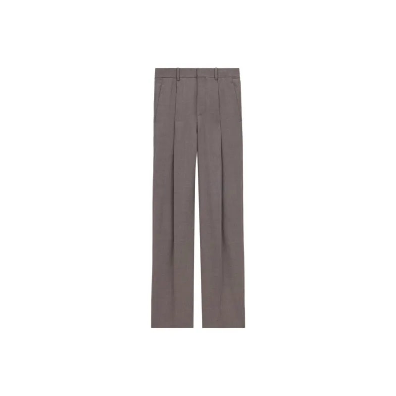 SAINT LAURENT High Waist Twill Pants-0