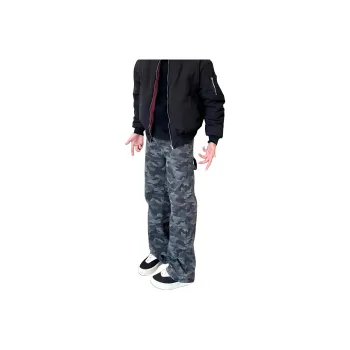 Menglaini Jeans Unisex Camouflage