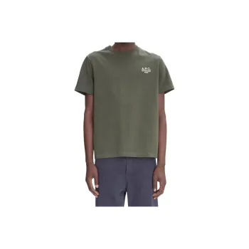 A.P.C Logo Embroidered Crewneck T Shirt