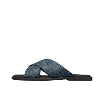 DIOR Alias Rubber Sole Slip Resistant Slide Slippers Men's Marine Blue
