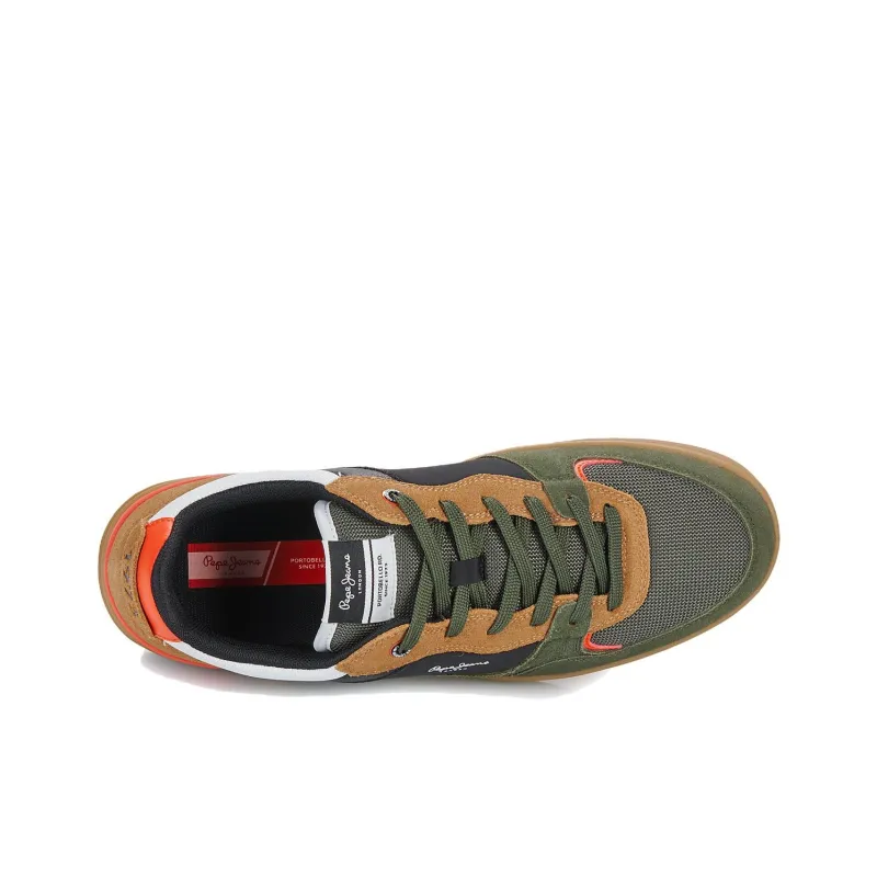Pepe Jeans Kore Skate Low Top Skateboard Shoes Men's Green Brown-5