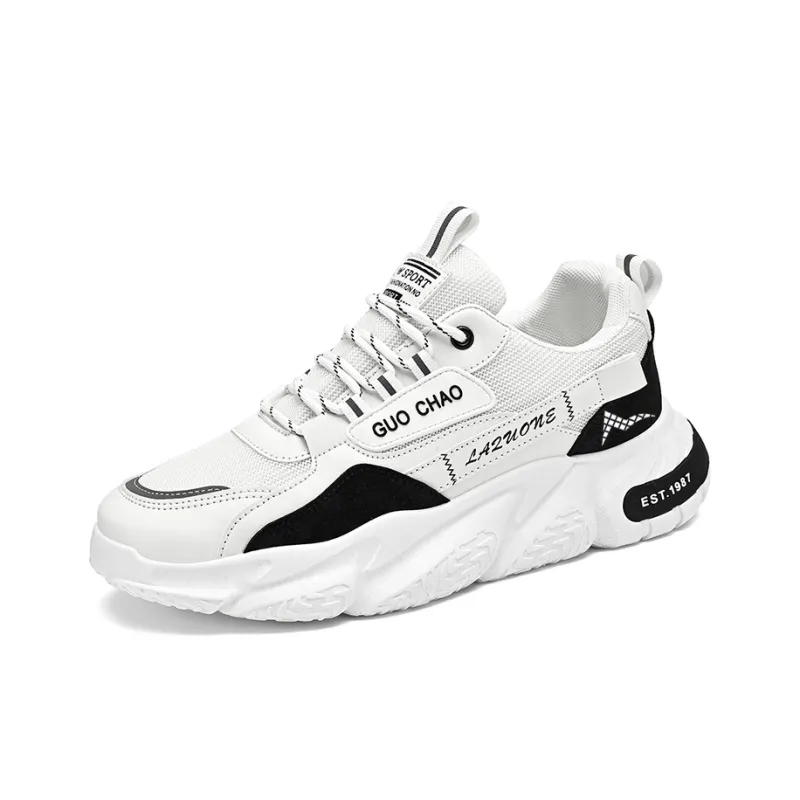 ATONGMU Cushioning, Slip Resistant, Abrasion Resistant, Height Increasing Low Top Chunky Sneakers Men's-7
