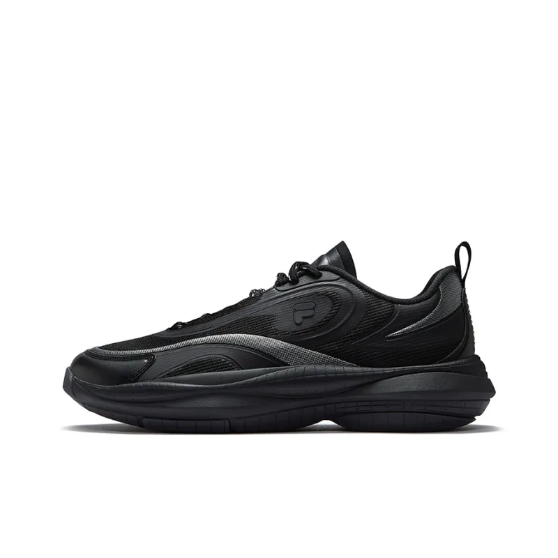FILA FUSION RAY V Radiation 5th Generation Low Top Casual Shoes Men's Black Silver-0