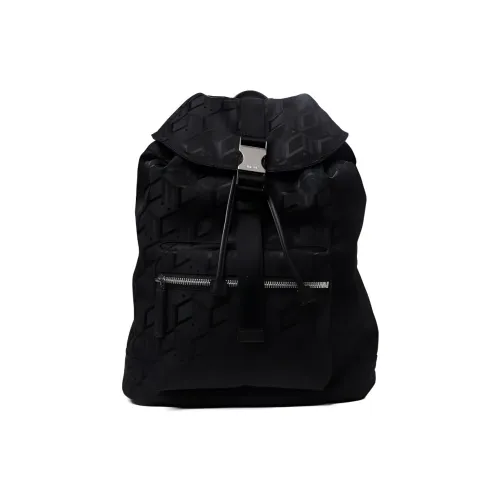 MCM Cubic Series Jacquard Nylon Backpack Small Size Men's Black
