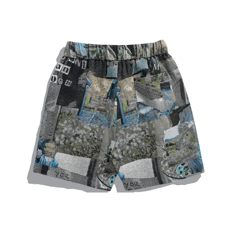 BIENKIMIIYE Casual Shorts Unisex Prussian Blue-1