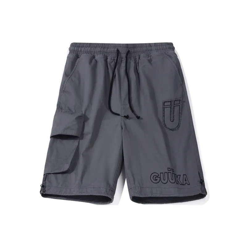 Guuka Casual Shorts Men Dark Gray-0