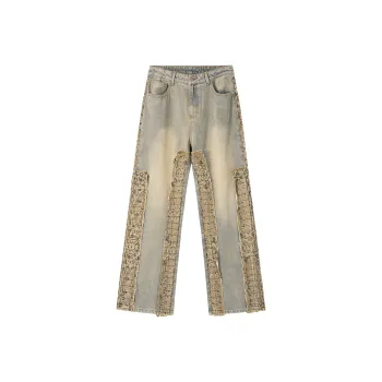 XINYINSU 24FW Jeans Unisex Gift Box Set Yellow Mud